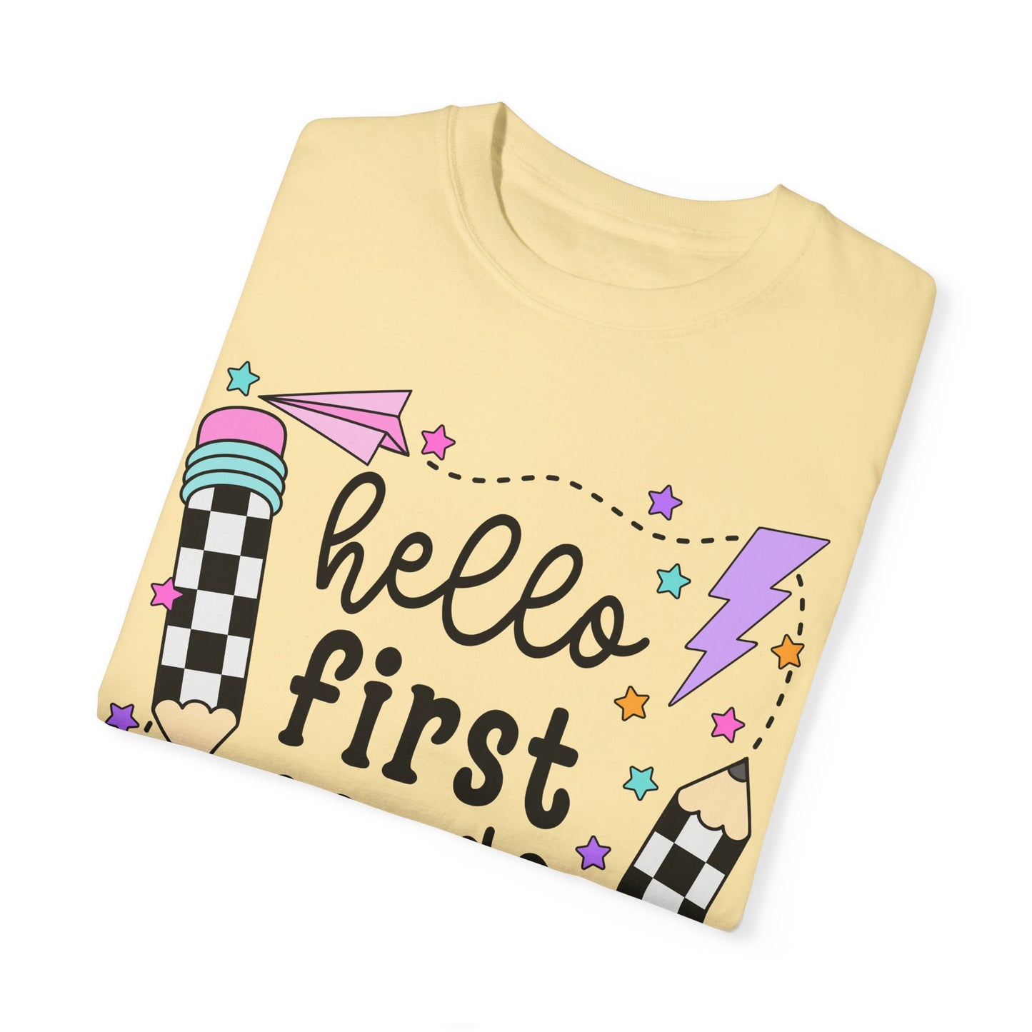 Hello 1st Grade Teacher Tee