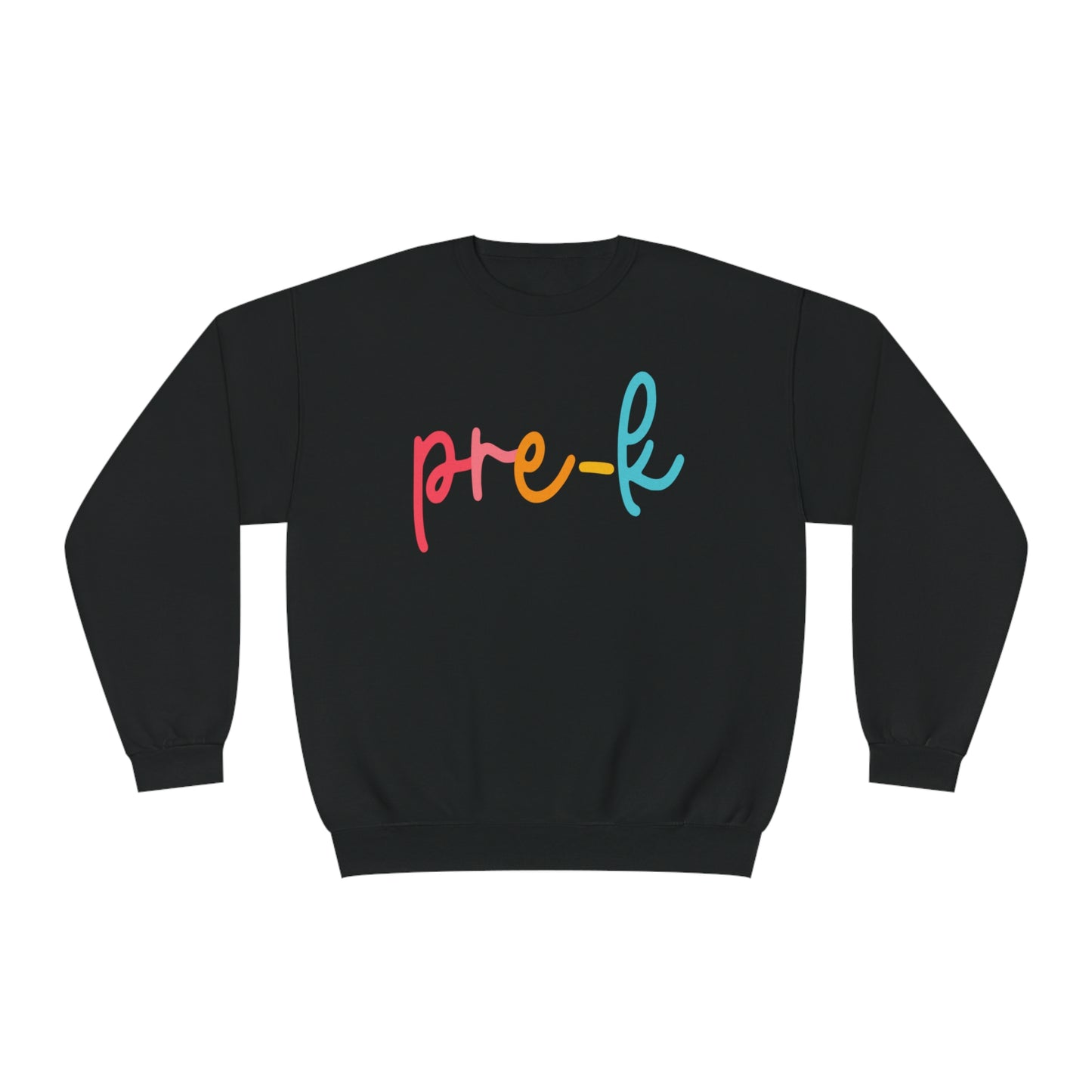 Pre-K Colorful Cursive Teacher Crewneck Sweatshirt