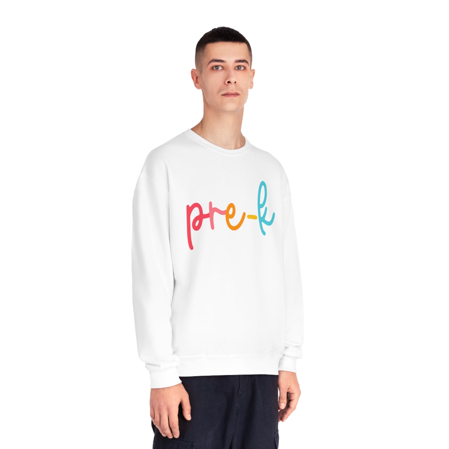 Pre-K Colorful Cursive Teacher Crewneck Sweatshirt