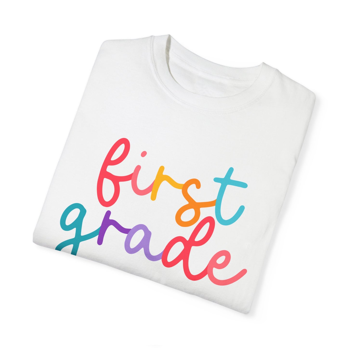1st Grade Colorful Cursive Tee