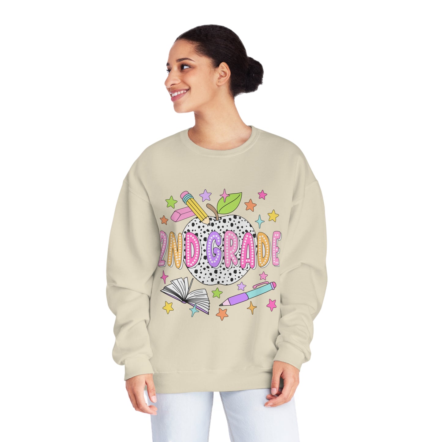 2nd Grade Dalmatian Crewneck Sweatshirt