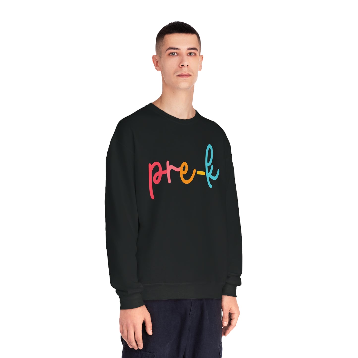 Pre-K Colorful Cursive Teacher Crewneck Sweatshirt