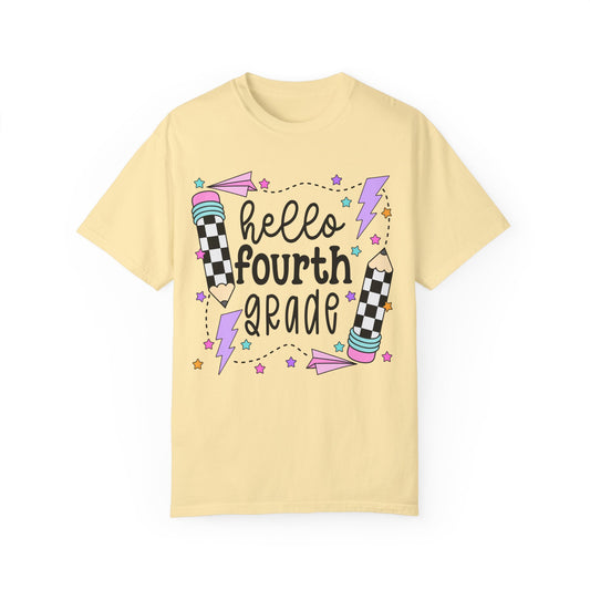 Hello 4th Grade Teacher Tee