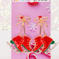 Skating Into The Holiday Season (Red) Earrings