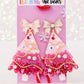 Pretty Pink Christmas Tree Earrings