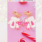 Merry Mitten Earrings (In Pink)