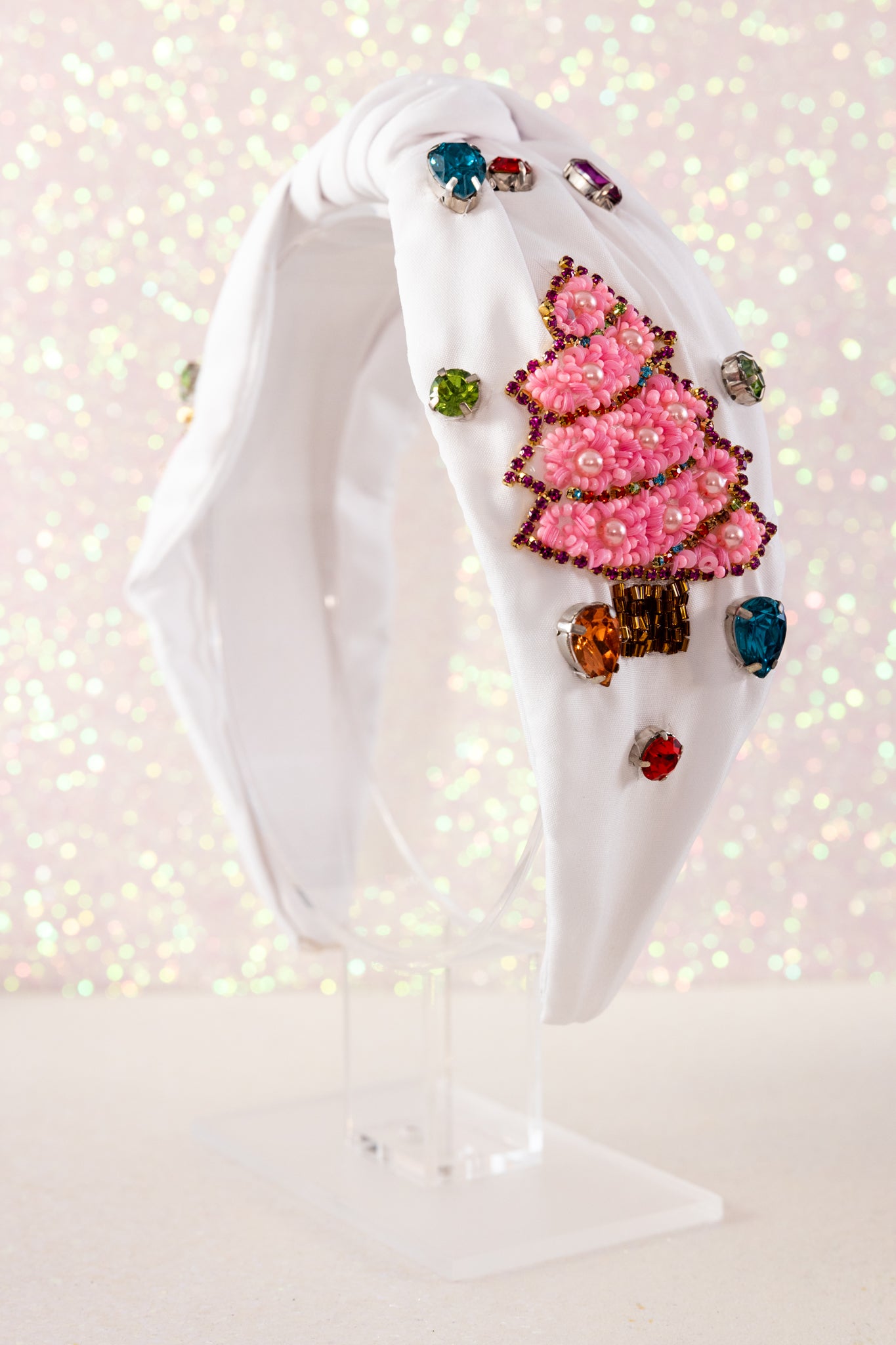 Pretty Pink Christmas Tree Headband