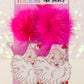Pretty In Pink Santa Earrings
