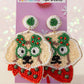 Golden Christmas Earrings