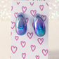 Glitzy Hoops (In Purple) Earrings