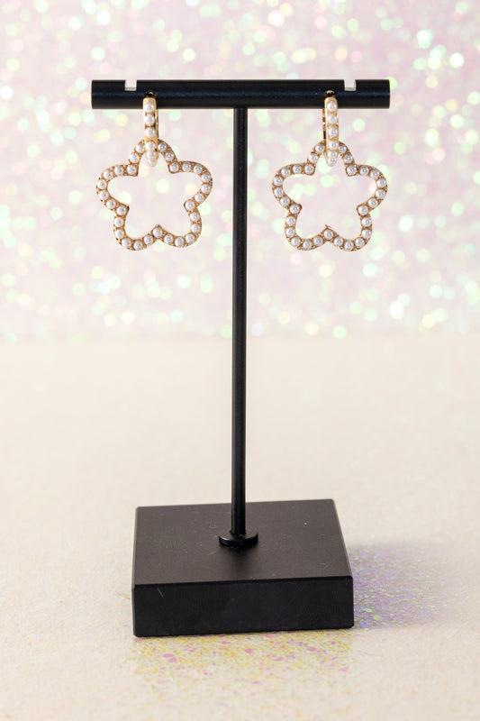 Dainty Daisy Hoop Earrings