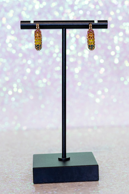 Itty Bitty Rainbow Hoop Earring