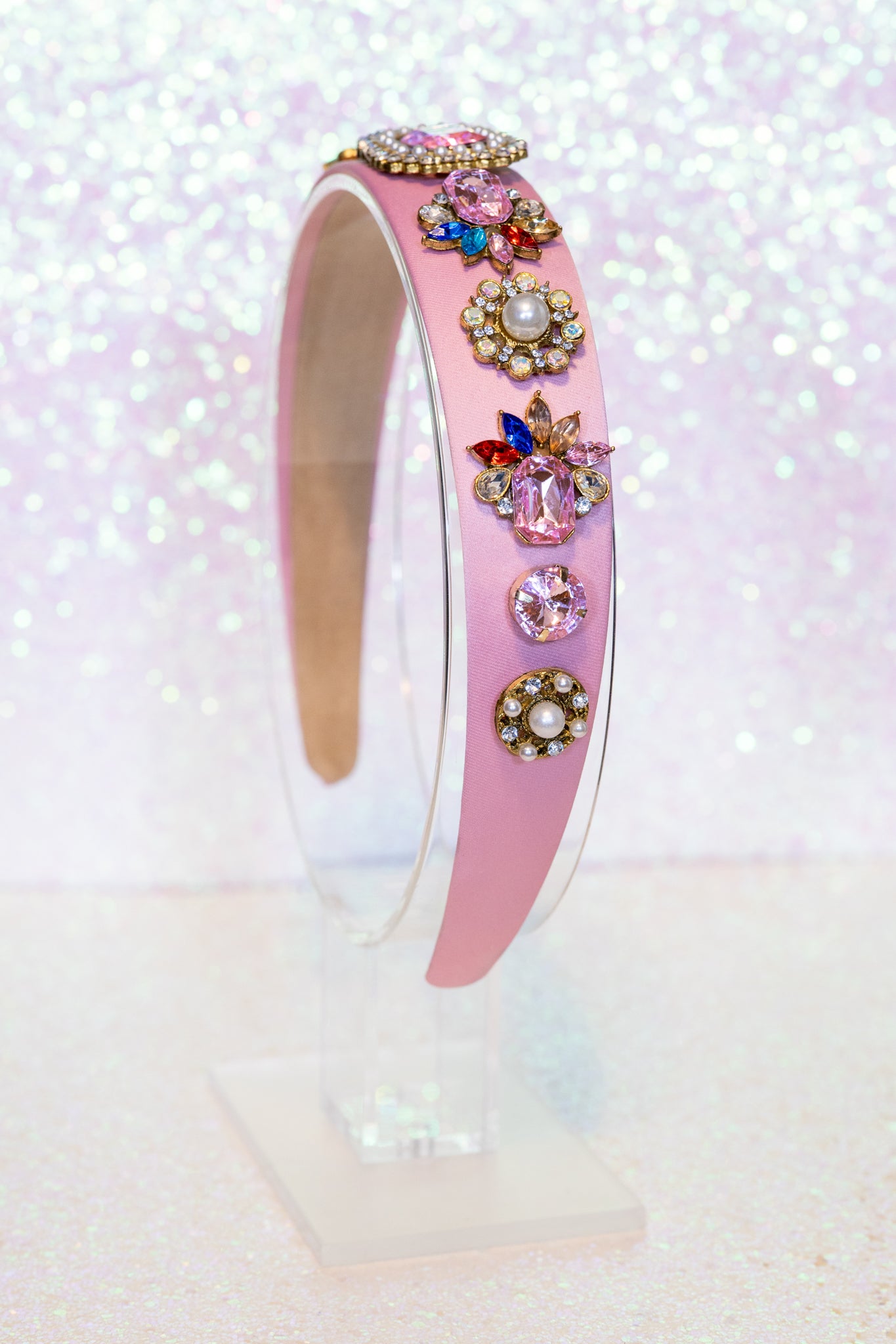Just The Jewels Headband (In Pink)