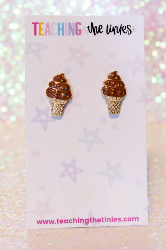 Chocolate Cone Earrings