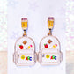 Backpack In Style (In White) Earrings