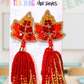 Leaf Me Be (In Red) Earrings