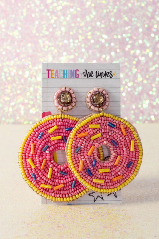 Donut You Know I Love Teaching Earrings