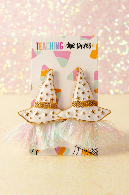 Witchy Wonders In White Earrings