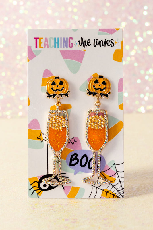 Cheers To Spooky Season Earrings