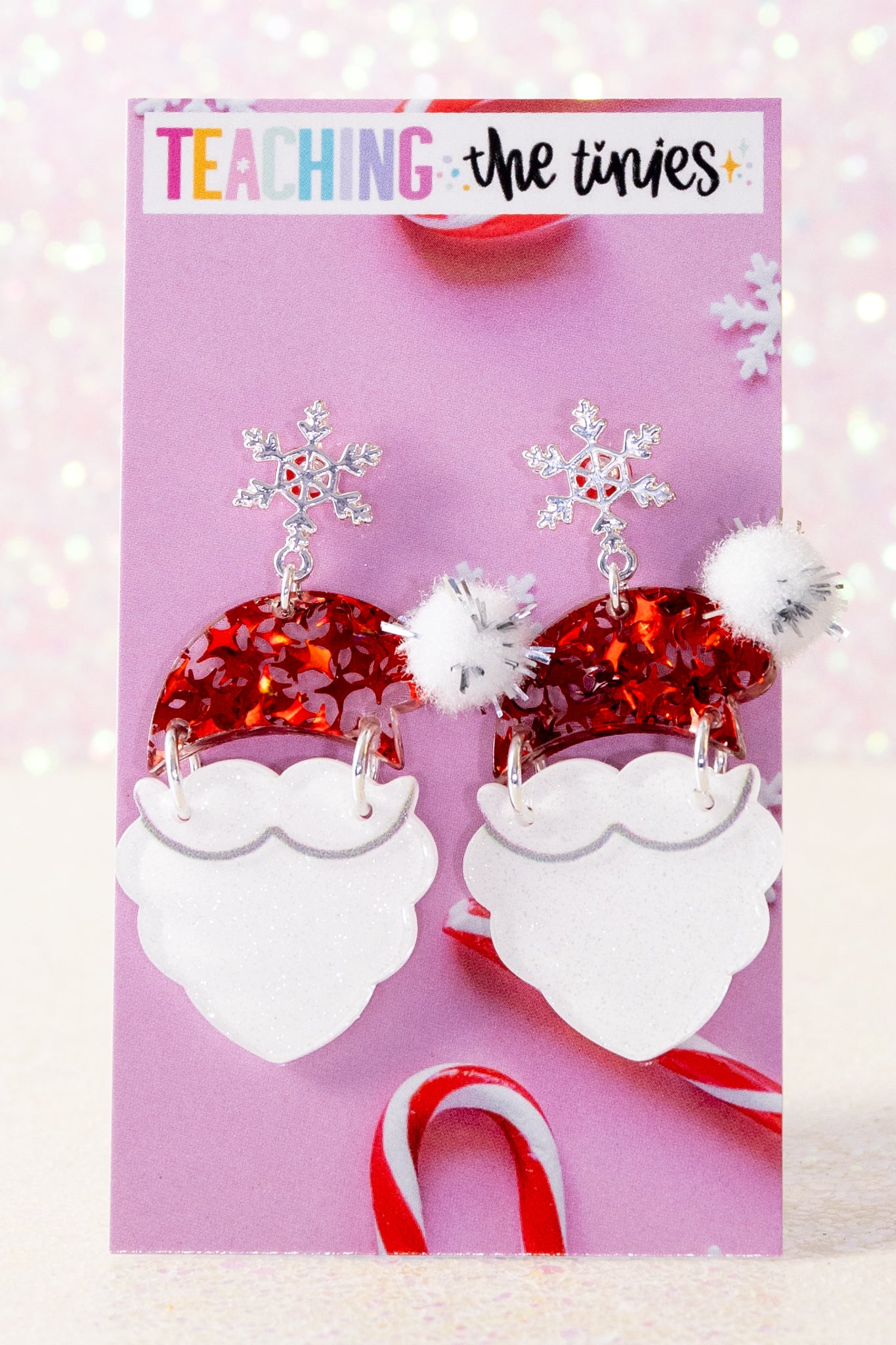 Sparkly Santa Earrings
