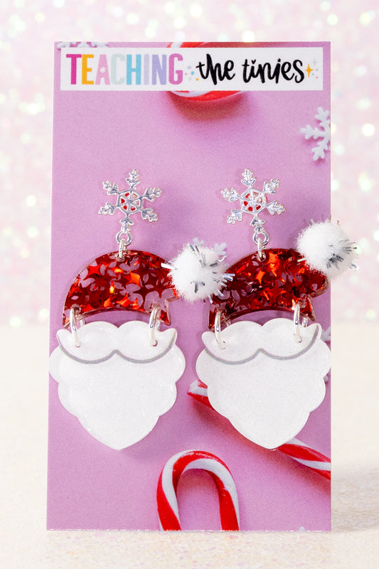 Sparkly Santa Earrings