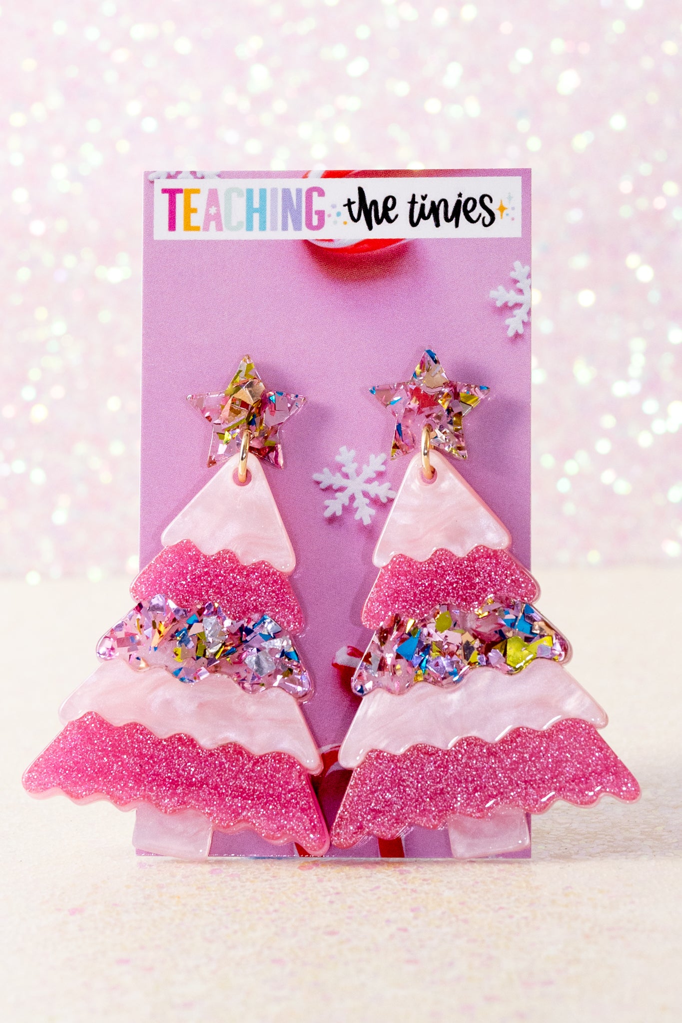 On Christmas We Wear Pink Earrings