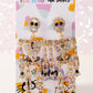 Golden Past Skeleton Earrings