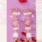 Sparkly Santa Suit Earrings