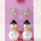 Snowy Day Snowman Earrings