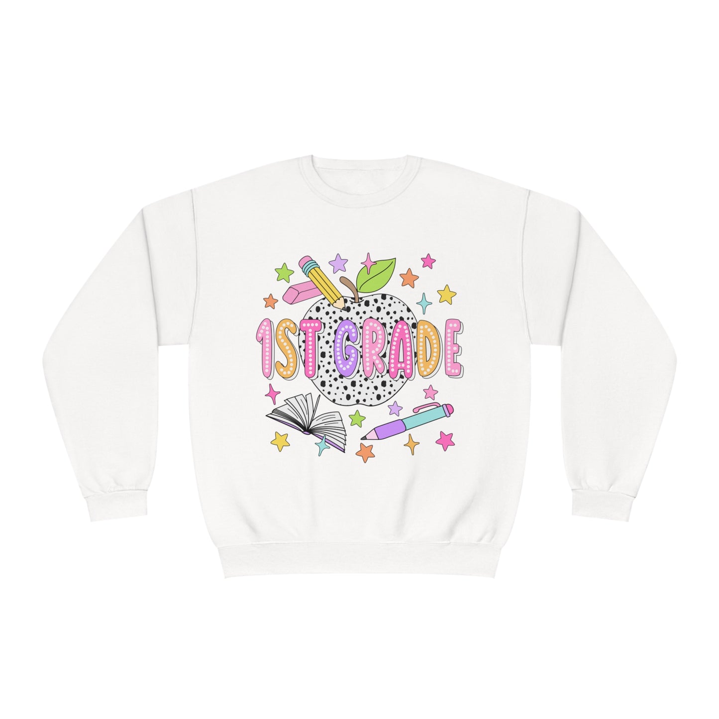 1st Grade Dalmatian Crewneck Sweatshirt