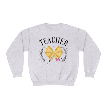 Teacher Bow Crewneck Sweatshirt