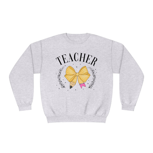 Teacher Bow Crewneck Sweatshirt