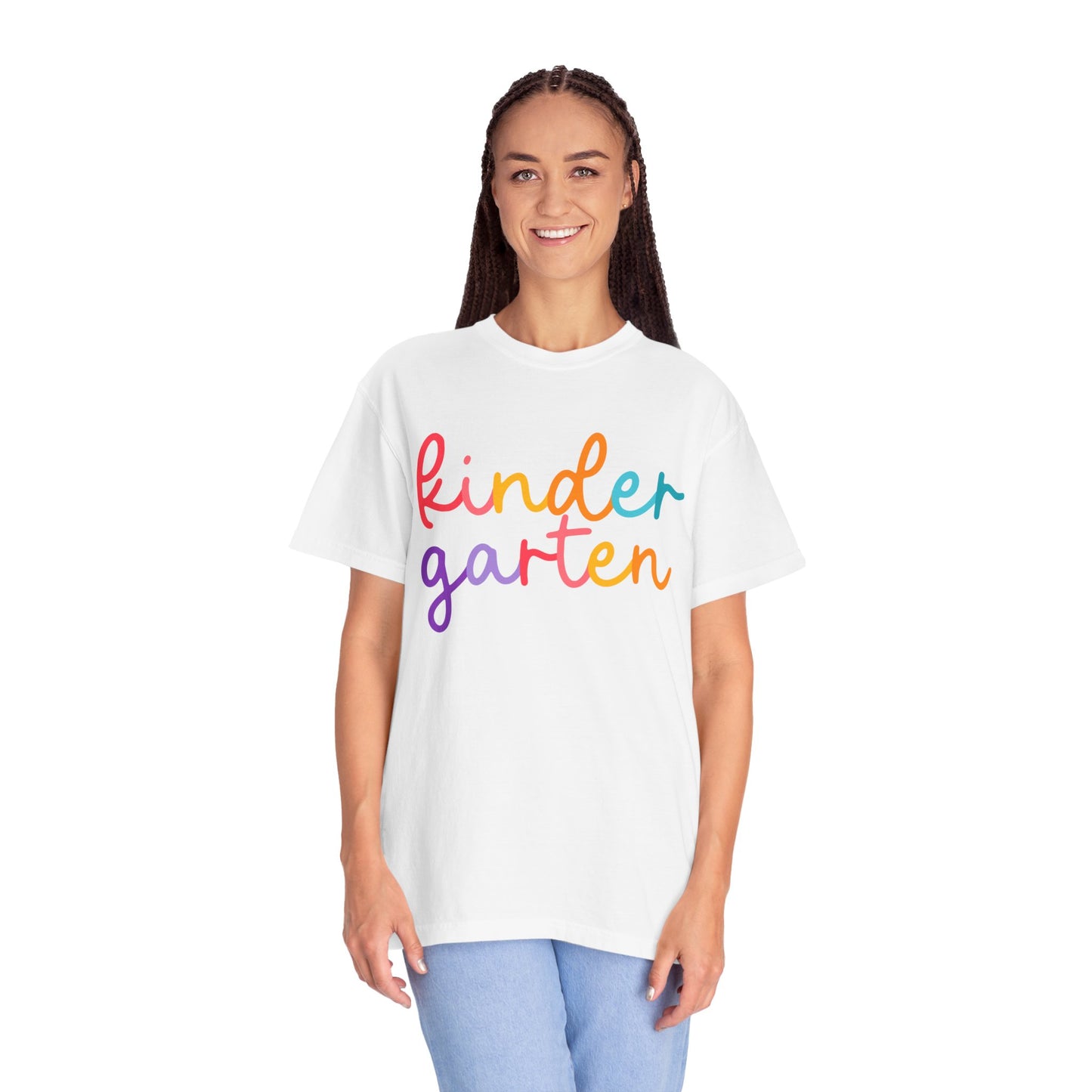 Kindergarten Colorful Cursive Tee