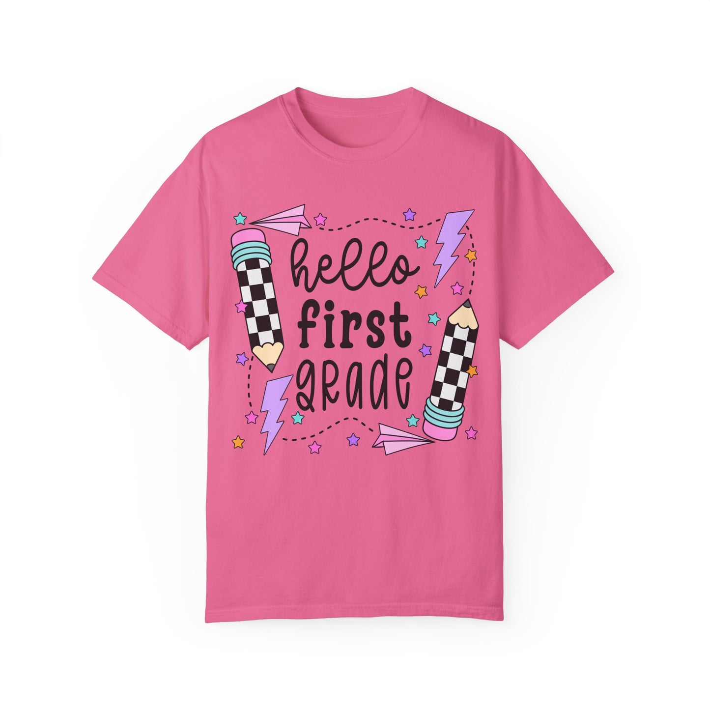 Hello 1st Grade Teacher Tee