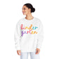 Kindergarten Colorful Cursive Teacher Crewneck Sweatshirt